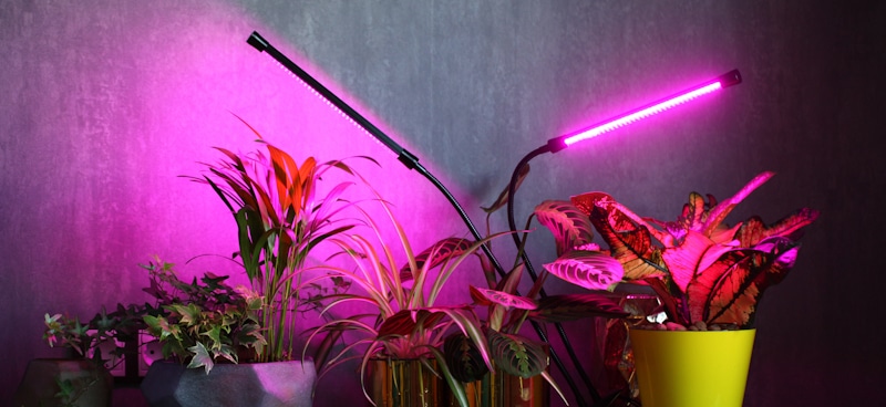 indoor plants with light